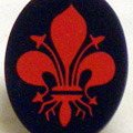 Arte Decorativa di Fiordelisi Simone: Objets, Broche avec Lile de Florence, cm. 2x1,5.